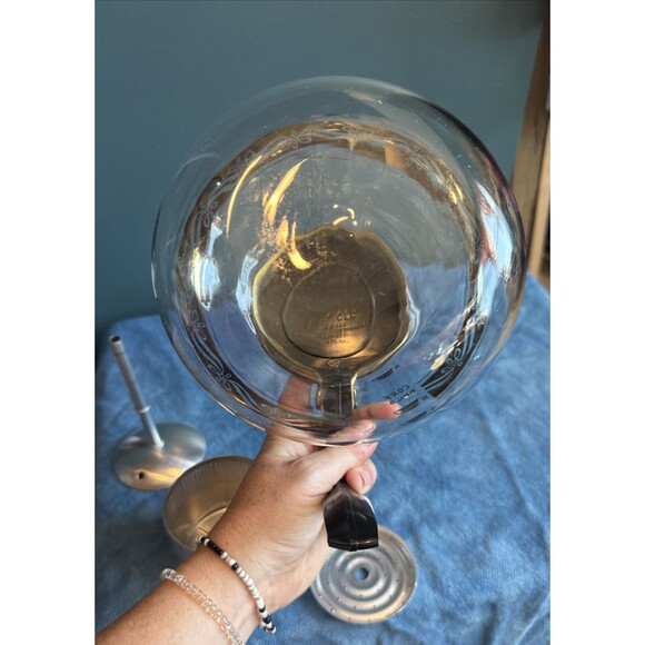 Vintage Retro Cory Glass Coffee Percolator 50s-60s Bakelite Gold Accents MCM - Picture 11 of 11